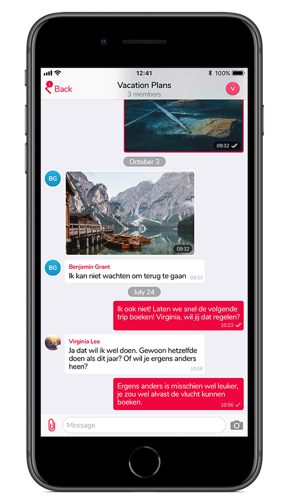 iPhone group chat Preview